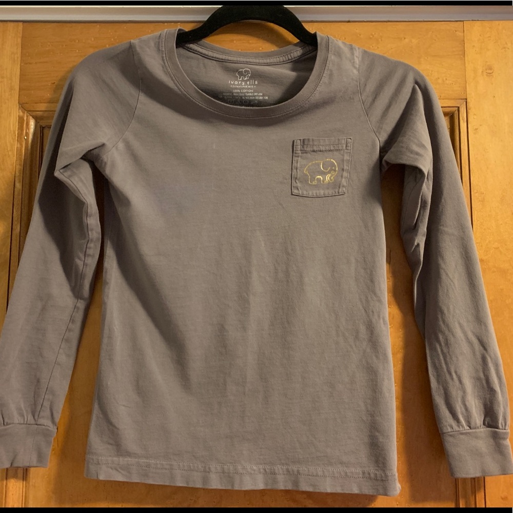 Ivory Ella Long Sleeve, Gray, Sz XXS, New